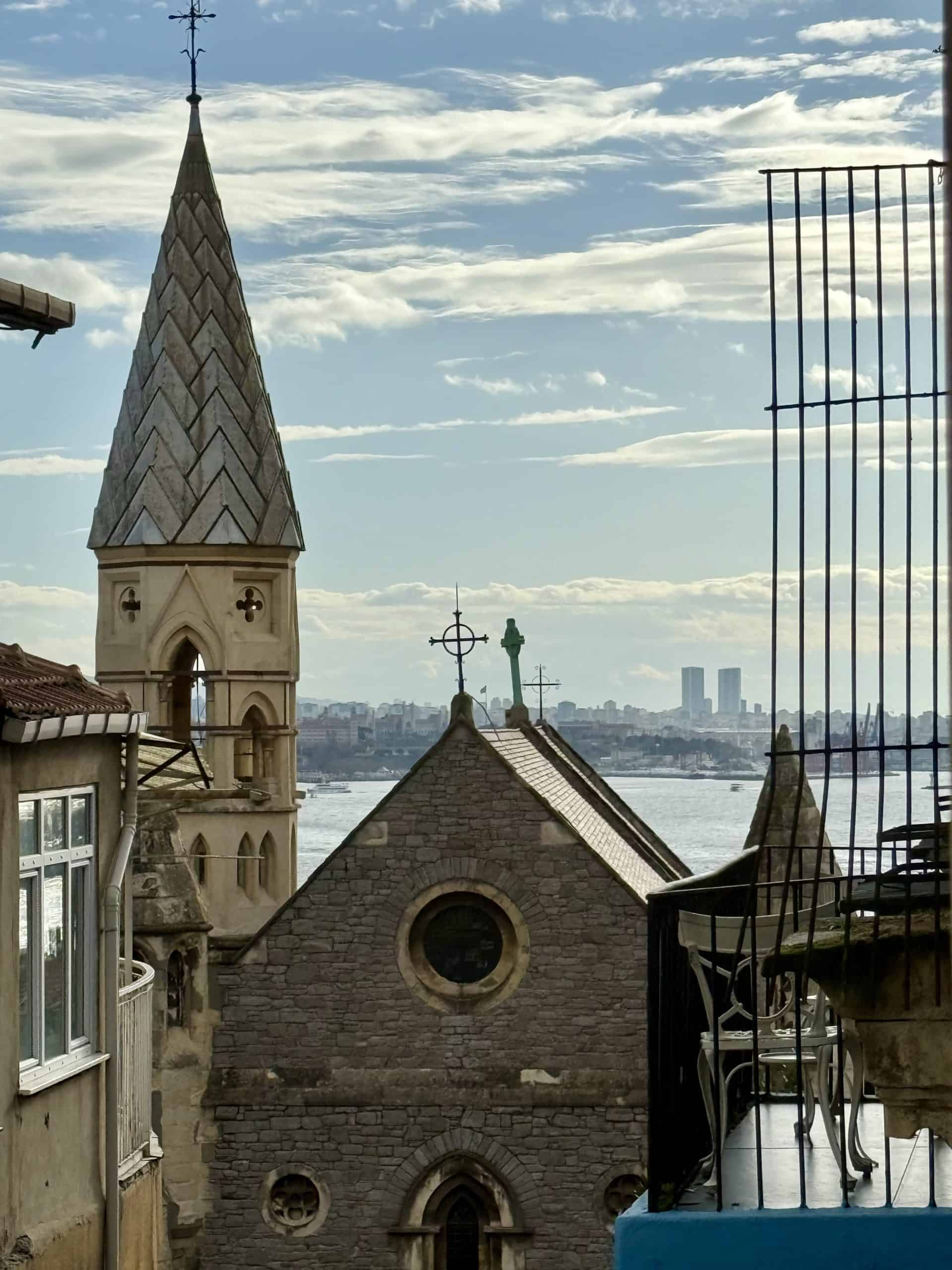 View of the Crimean Church in Istanbul from a balcony
