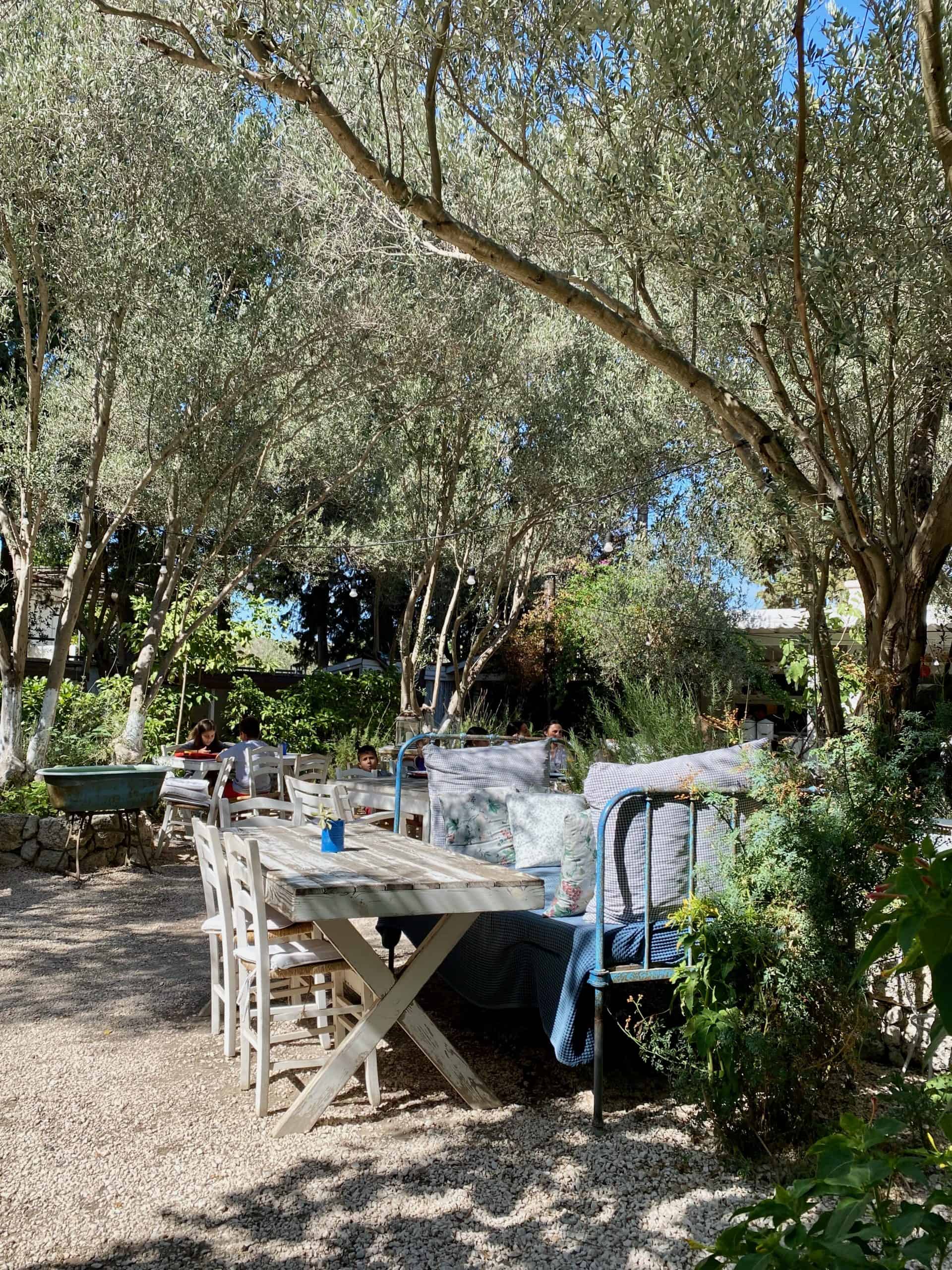 Restaurant Asma Yapragi's garden near Alacati old town Turkey