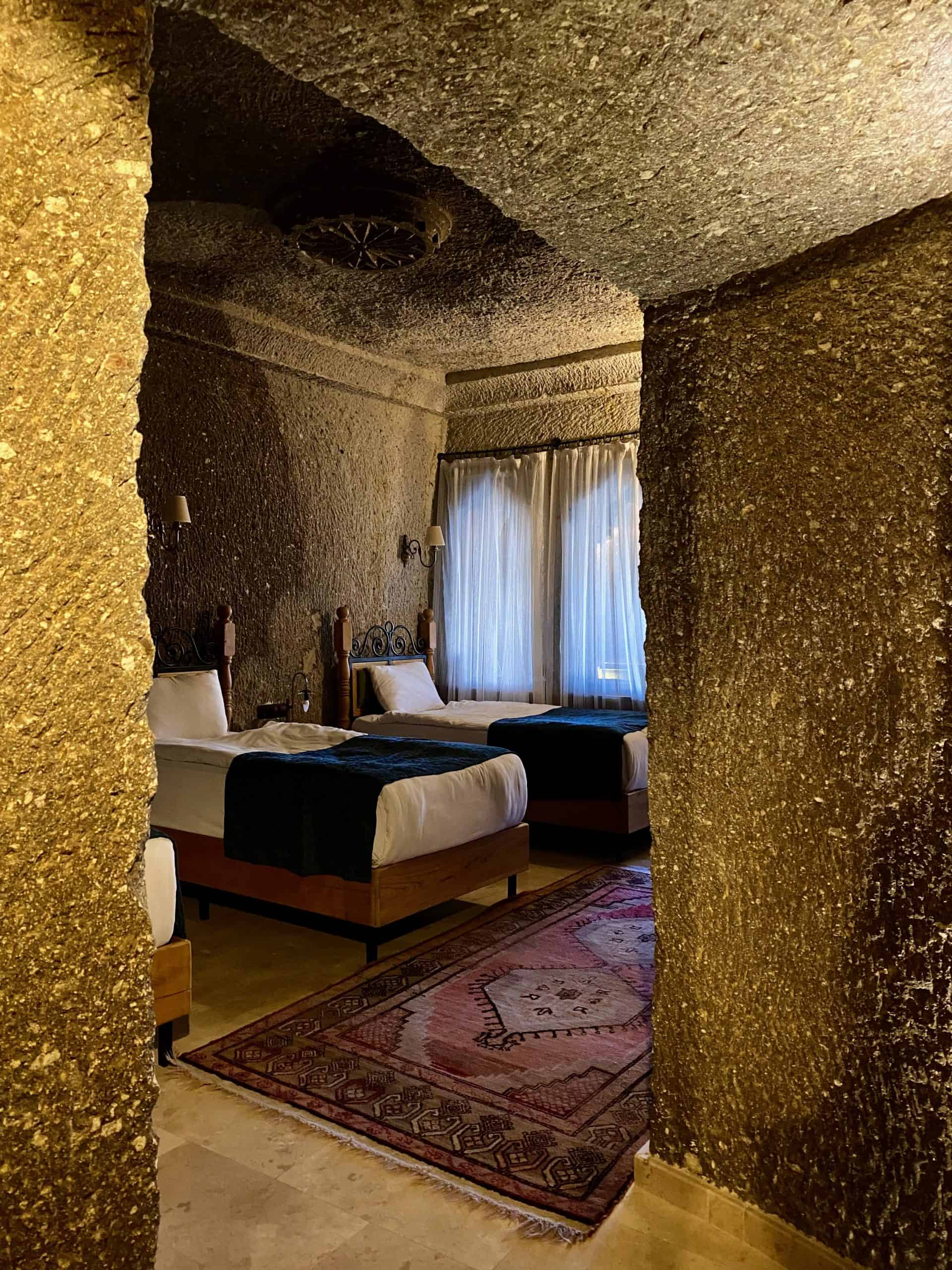 Room in a cave hotel in Cappadocia